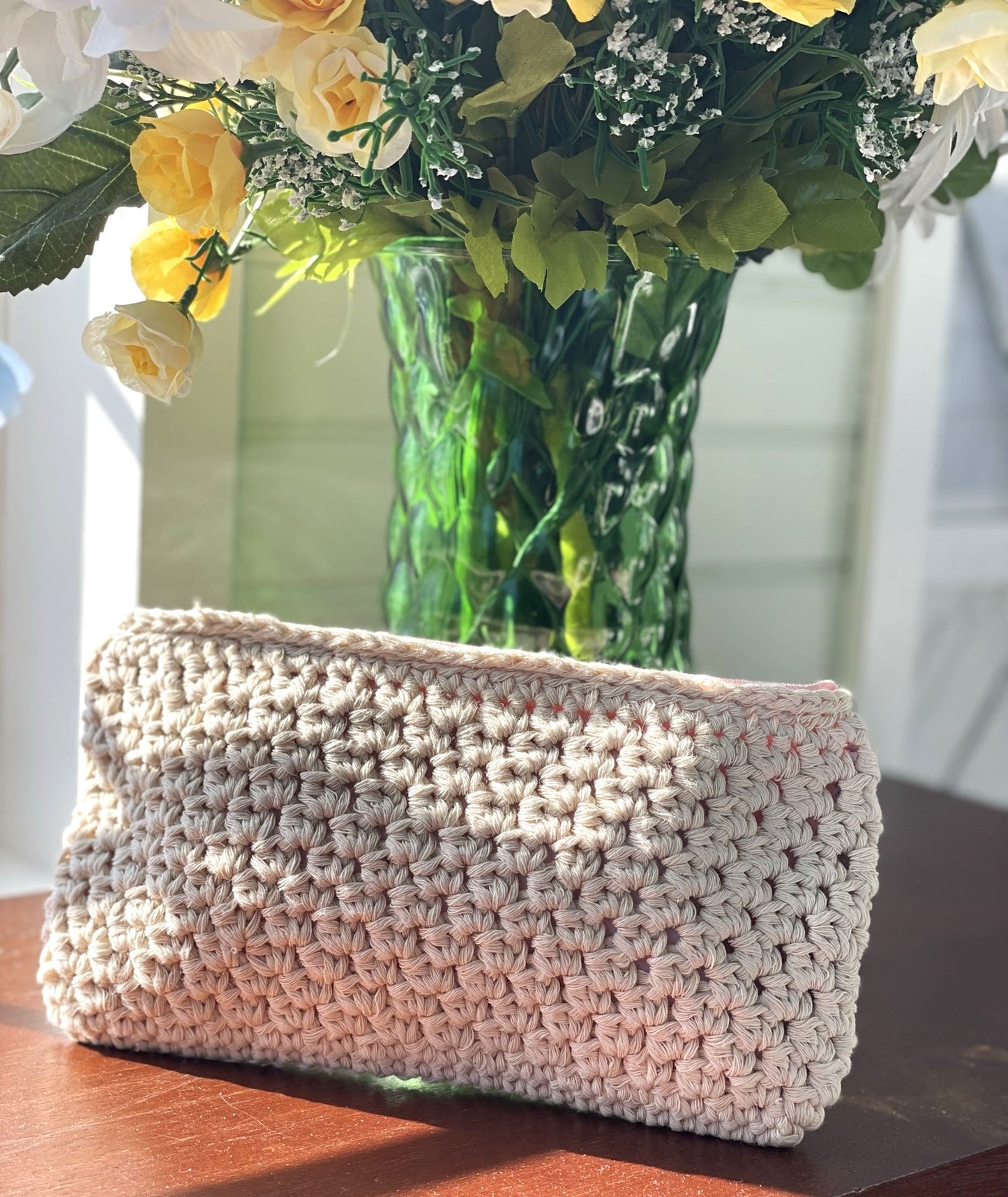 Crochet Pouch - beige