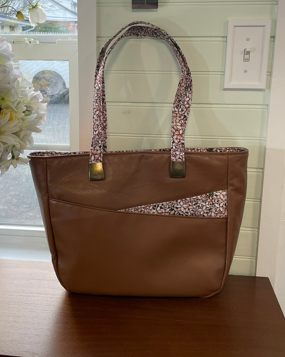 Pocket Tote - Brown Floral